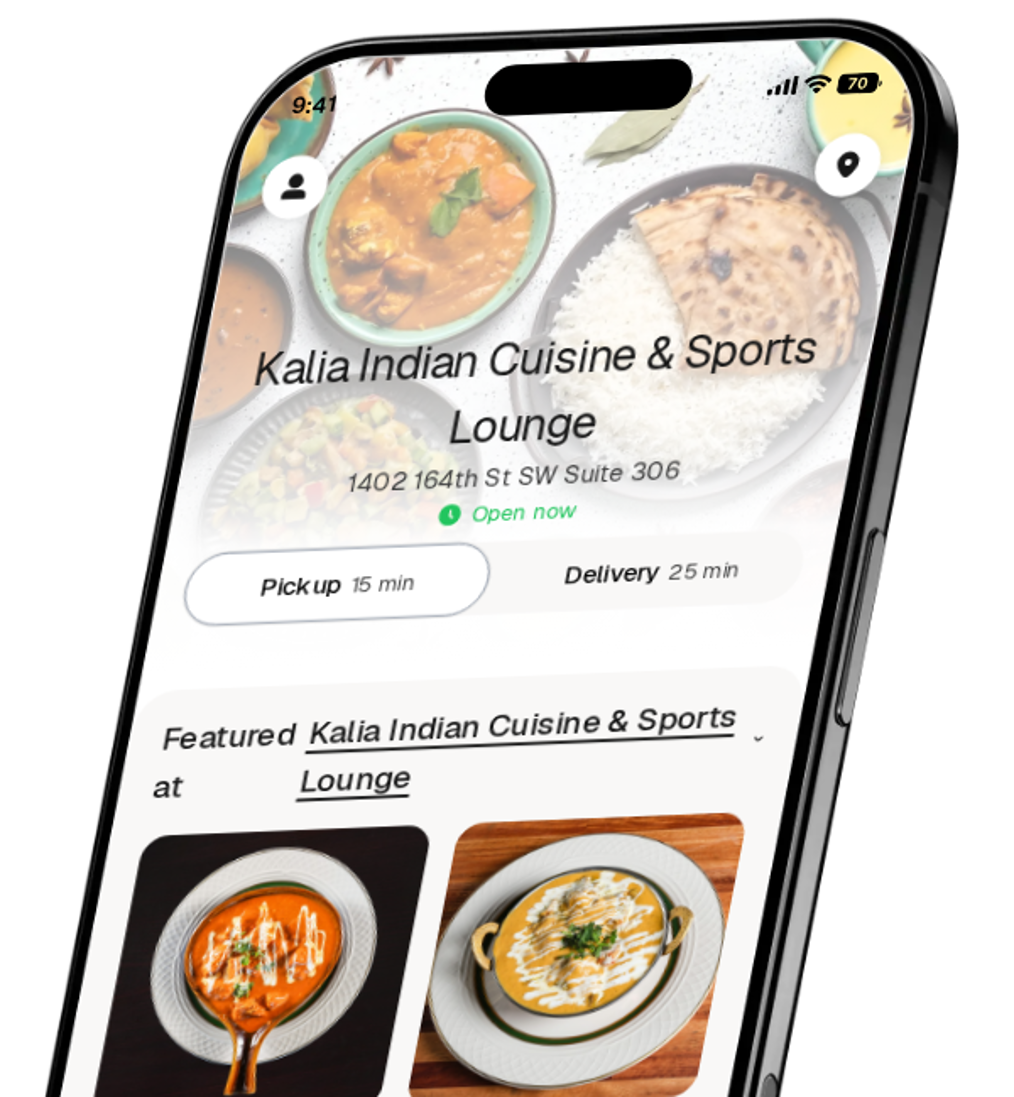 Kalia Indian Cuisine & Sports Lounge app preview